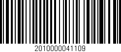 Código de barras (EAN, GTIN, SKU, ISBN): '2010000041109'