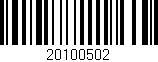 Código de barras (EAN, GTIN, SKU, ISBN): '20100502'