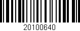 Código de barras (EAN, GTIN, SKU, ISBN): '20100640'