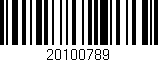 Código de barras (EAN, GTIN, SKU, ISBN): '20100789'