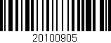 Código de barras (EAN, GTIN, SKU, ISBN): '20100905'