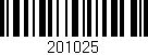 Código de barras (EAN, GTIN, SKU, ISBN): '201025'