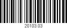 Código de barras (EAN, GTIN, SKU, ISBN): '20103.03'