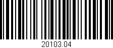 Código de barras (EAN, GTIN, SKU, ISBN): '20103.04'