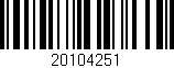 Código de barras (EAN, GTIN, SKU, ISBN): '20104251'