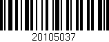 Código de barras (EAN, GTIN, SKU, ISBN): '20105037'
