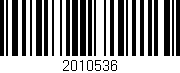 Código de barras (EAN, GTIN, SKU, ISBN): '2010536'