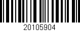 Código de barras (EAN, GTIN, SKU, ISBN): '20105904'