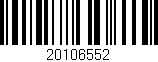 Código de barras (EAN, GTIN, SKU, ISBN): '20106552'