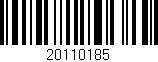 Código de barras (EAN, GTIN, SKU, ISBN): '20110185'