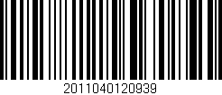 Código de barras (EAN, GTIN, SKU, ISBN): '2011040120939'