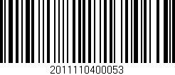 Código de barras (EAN, GTIN, SKU, ISBN): '2011110400053'