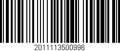 Código de barras (EAN, GTIN, SKU, ISBN): '2011113500996'