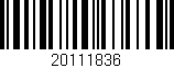 Código de barras (EAN, GTIN, SKU, ISBN): '20111836'