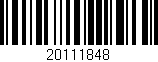 Código de barras (EAN, GTIN, SKU, ISBN): '20111848'