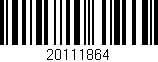 Código de barras (EAN, GTIN, SKU, ISBN): '20111864'