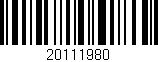 Código de barras (EAN, GTIN, SKU, ISBN): '20111980'
