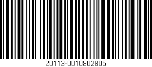 Código de barras (EAN, GTIN, SKU, ISBN): '20113-0010802805'