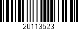 Código de barras (EAN, GTIN, SKU, ISBN): '20113523'