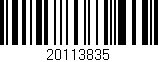 Código de barras (EAN, GTIN, SKU, ISBN): '20113835'