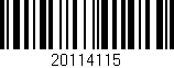 Código de barras (EAN, GTIN, SKU, ISBN): '20114115'