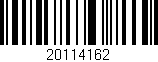 Código de barras (EAN, GTIN, SKU, ISBN): '20114162'