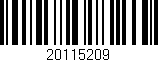 Código de barras (EAN, GTIN, SKU, ISBN): '20115209'
