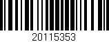 Código de barras (EAN, GTIN, SKU, ISBN): '20115353'