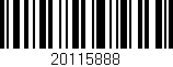 Código de barras (EAN, GTIN, SKU, ISBN): '20115888'