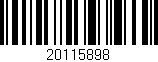 Código de barras (EAN, GTIN, SKU, ISBN): '20115898'