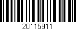 Código de barras (EAN, GTIN, SKU, ISBN): '20115911'