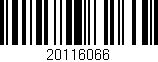 Código de barras (EAN, GTIN, SKU, ISBN): '20116066'