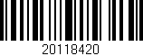 Código de barras (EAN, GTIN, SKU, ISBN): '20118420'