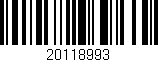 Código de barras (EAN, GTIN, SKU, ISBN): '20118993'