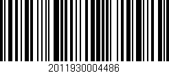 Código de barras (EAN, GTIN, SKU, ISBN): '2011930004486'