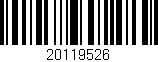 Código de barras (EAN, GTIN, SKU, ISBN): '20119526'