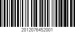 Código de barras (EAN, GTIN, SKU, ISBN): '2012076452001'