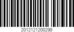 Código de barras (EAN, GTIN, SKU, ISBN): '2012121200298'