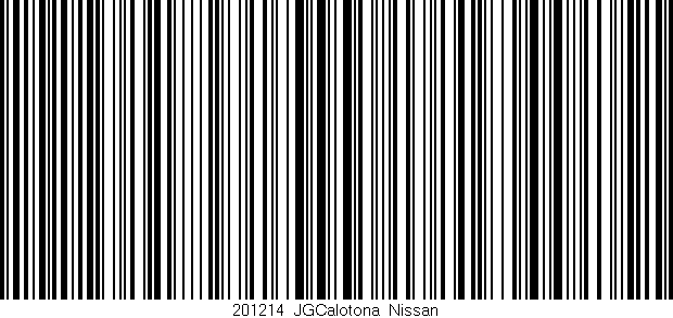 Código de barras (EAN, GTIN, SKU, ISBN): '201214_JGCalotona_Nissan'
