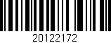 Código de barras (EAN, GTIN, SKU, ISBN): '20122172'