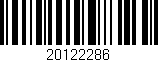 Código de barras (EAN, GTIN, SKU, ISBN): '20122286'