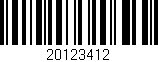 Código de barras (EAN, GTIN, SKU, ISBN): '20123412'