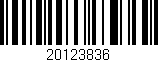 Código de barras (EAN, GTIN, SKU, ISBN): '20123836'