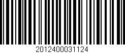 Código de barras (EAN, GTIN, SKU, ISBN): '2012400031124'