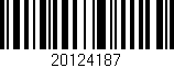 Código de barras (EAN, GTIN, SKU, ISBN): '20124187'
