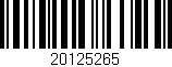 Código de barras (EAN, GTIN, SKU, ISBN): '20125265'