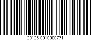 Código de barras (EAN, GTIN, SKU, ISBN): '20126-0010800771'
