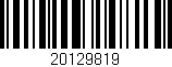 Código de barras (EAN, GTIN, SKU, ISBN): '20129819'
