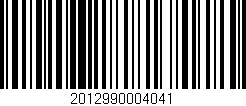 Código de barras (EAN, GTIN, SKU, ISBN): '2012990004041'