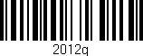Código de barras (EAN, GTIN, SKU, ISBN): '2012g'